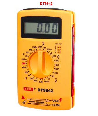 Dt9942 500 Volt 200mA Portable Digital Multimeter