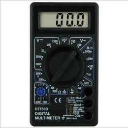 200m 200V 2000u Small Digital Multimeter , LCD Digital Multimeter