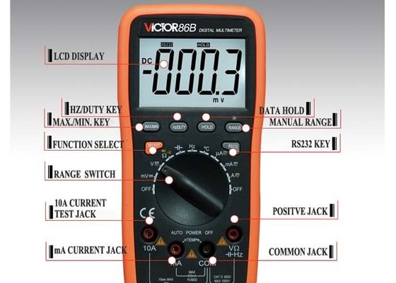 VICTOR 86B Dmm Digital Multimeter For Electronics USB interface